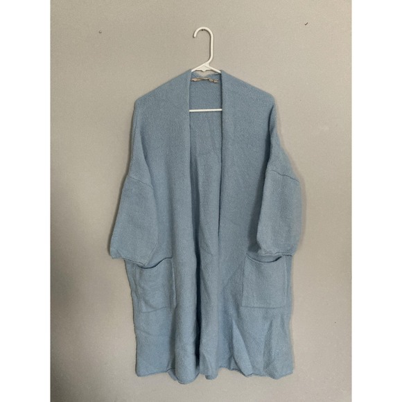Soft Surroundings‎ Cardigan Sweater Women L/XL Open Front 3/4 Sleeve Wool Blend - Picture 2 of 12